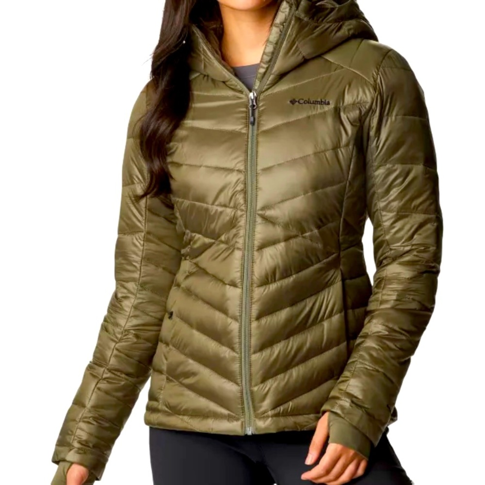 Columbia Women's Joy Peak Hooded Jacket Stone Green